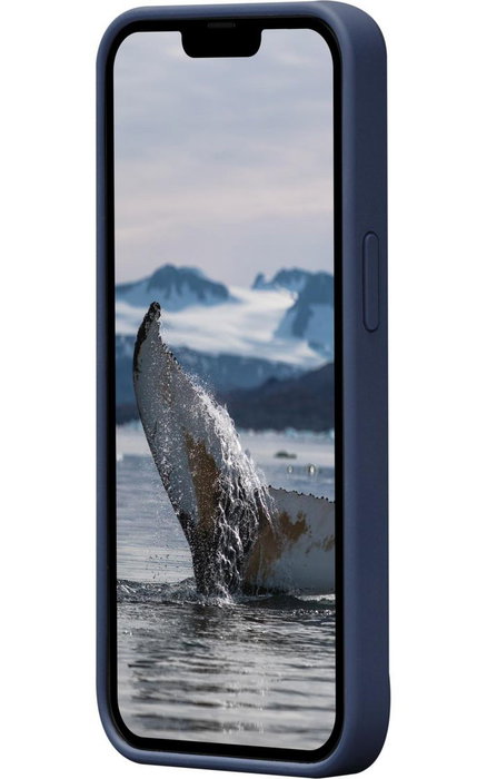 dbramante1928 Coque de protection recyclée transparente compatible avec le chargeur sans fil pour iPhone 14 Pro, couleur Pacific Blue - Protection des impacts