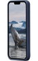 dbramante1928 Coque de protection recyclée transparente compatible avec le chargeur sans fil pour iPhone 14 Pro, couleur Pacific Blue - Protection des impacts