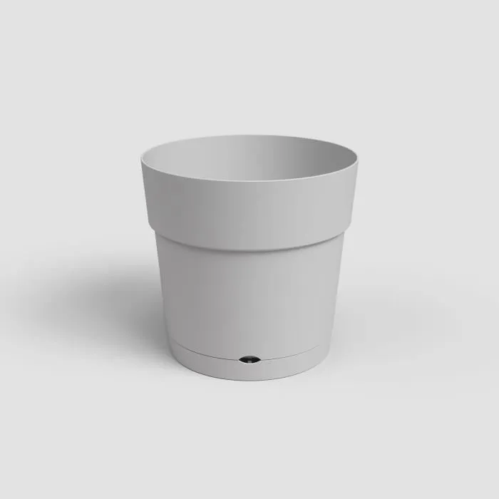 Artevasi Pot de fleurs rond CAPRI LARGE en plastique avec réserve d'eau, diamètre 30 cm, gris clair, dimensions 29,5 x 29,5 x 28,2 cm Artevasi Pot de fleurs rond CAPRI LARGE en plastique avec réserve d'eau, diamètre 30 cm, gris clair, dimensions 29,5 x 29,5 x 28,2 cm