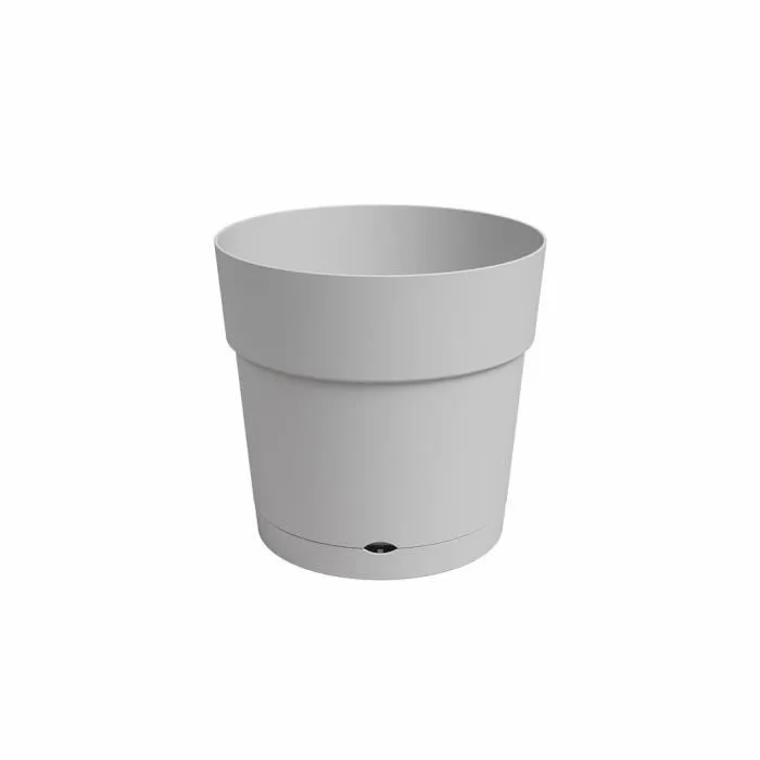 Artevasi Pot de fleurs rond CAPRI LARGE en plastique avec réserve d'eau, diamètre 30 cm, gris clair, dimensions 29,5 x 29,5 x 28,2 cm Artevasi Pot de fleurs rond CAPRI LARGE en plastique avec réserve d'eau, diamètre 30 cm, gris clair, dimensions 29,5 x 29,5 x 28,2 cm