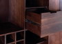 Giner y Colomer - Meuble bar en bois de manguier et métal - 119 cm de haut - 2 portes - Largeur 91 cm - Profondeur 46 cm - Couleur cerise