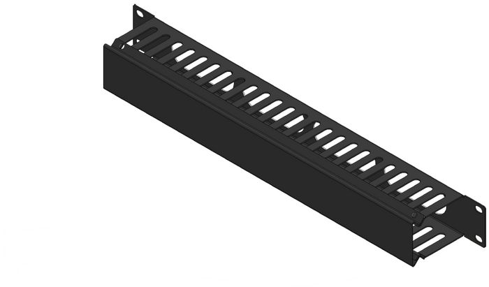Lanview Panneau de Gestion de Câbles 1U 19'' avec Couvercle Coulissant Noir Lanview Panneau de Gestion de Câbles 1U 19'' avec Couvercle Coulissant Noir