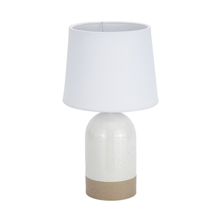 Lampe de bureau Versa Duo Blanc Lin Céramique 40 W 18 x 32,5 cm Lampe de bureau Versa Duo Blanc Lin Céramique 40 W 18 x 32,5 cm