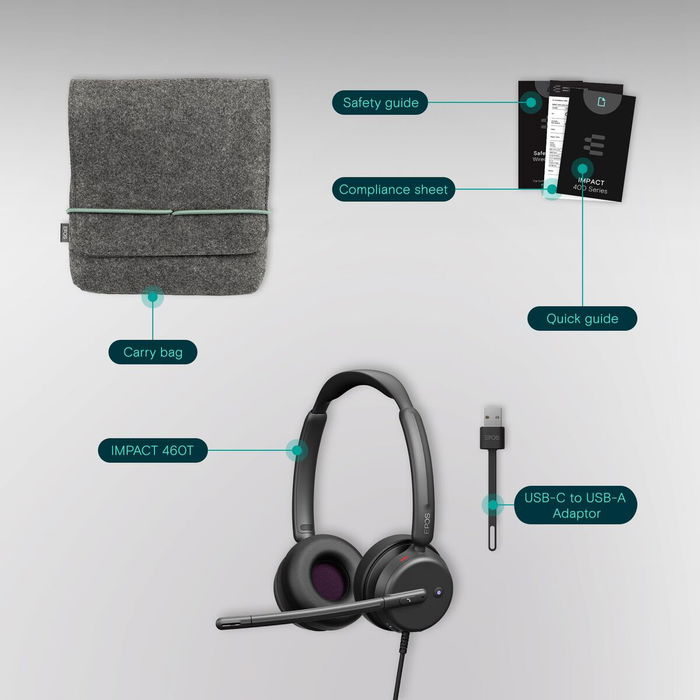 Casques avec Microphone Epos 1001253 Noir