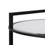 Petite Table d'Appoint Noir Fer Miroir 59 x 59 x 67,5 cm