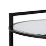 Petite Table d'Appoint Noir Fer Miroir 59 x 59 x 67,5 cm