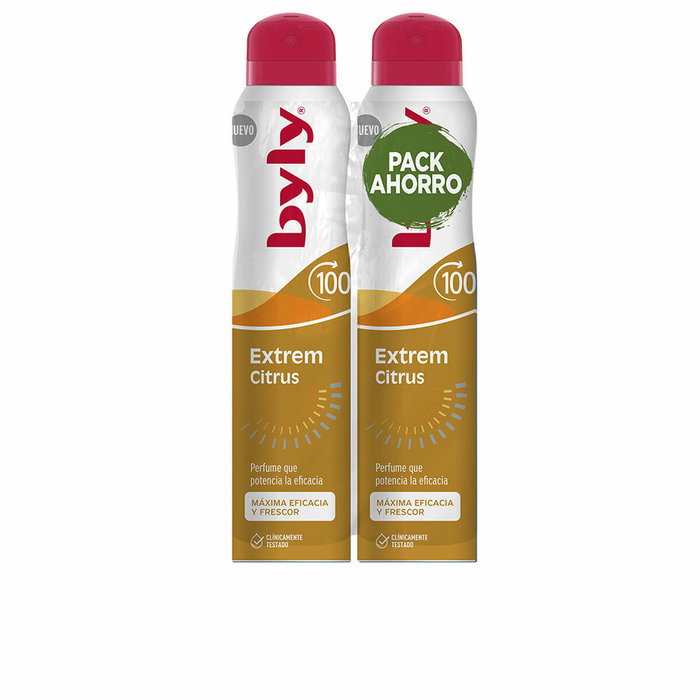 Byly Extreme Citrus Spray Déodorant Lot de 2 x 200 ml Byly Extreme Citrus Spray Déodorant Lot de 2 x 200 ml