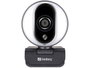 Sandberg Streamer USB Webcam Pro - Webcam pour Streaming et Appels Vidéo Full HD 1080p 60fps avec Microphone et Anneau Lumineux USB