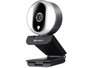Sandberg Streamer USB Webcam Pro - Webcam pour Streaming et Appels Vidéo Full HD 1080p 60fps avec Microphone et Anneau Lumineux USB