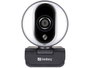Sandberg Streamer USB Webcam Pro - Webcam pour Streaming et Appels Vidéo Full HD 1080p 60fps avec Microphone et Anneau Lumineux USB