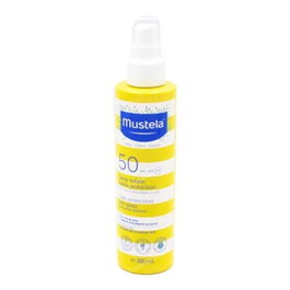 Mustela Spray Solaire Haute Protection SPF50 200ml - Protection UVA/UVB pour Bébé, Enfant et Adulte, Peau Sensible, Waterproof