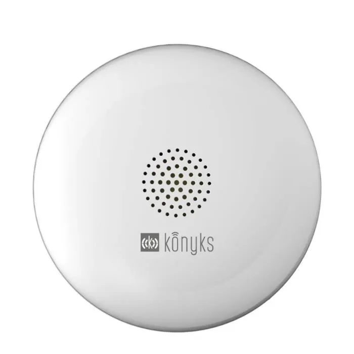 KONYKS Osafe - Détecteur de fuite d'eau intelligent avec alarme 75 dB - Compatible WiFi 2.4 GHz, Bluetooth, Tuya Smart - IP67 - CR123A inclus