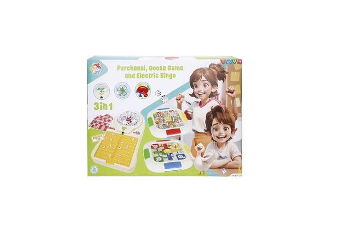 Color Baby Parchis-Oca et Bingo Electronique 3 en 1 - Jeu de Société Multilingue dès 5 Ans - 4 Piles AA Color Baby Parchis-Oca et Bingo Electronique 3 en 1 - Jeu de Société Multilingue dès 5 Ans - 4 Piles AA