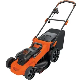 Black+Decker Tondeuse Électrique Filaire LM2000-QS - 2000W, 48 cm de Coupe, Système Mulching, Éjection Latérale ou Bac 50L - Compacte, Edgemax, E-drive