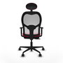 Piqueras y Crespo Chaise de Bureau Jorquera Rouge et Blanc avec Appui-tête