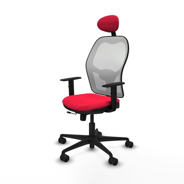 Piqueras y Crespo Chaise de Bureau Jorquera Rouge et Blanc avec Appui-tête