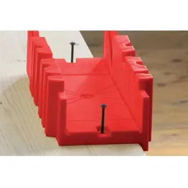 Meister Scie à dos avec boîte à onglet pour coupe précise du bois, scie en métal couleur rouge