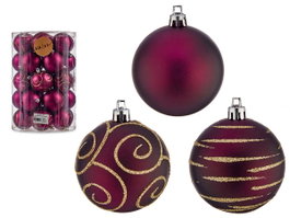 KRIST+ Set de 30 boules de Noël PVC 6cm Morado