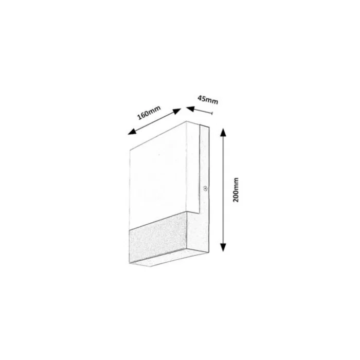 RABALUX Applique Extérieure Gimone LED 10W 570Lm 4000K IP44 [RAB-77097] - Lumière Blanche Naturelle