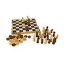 DEQUBE Jeu d'Échecs et Dames de Voyage en Bois avec Boîte Métal D00326
