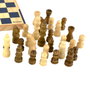DEQUBE Jeu d'Échecs et Dames de Voyage en Bois avec Boîte Métal D00326
