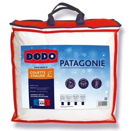 DODO Couette chaude Patagonie - 140x200 cm, Garnissage polyester fibre creuse siliconée 380g/m2, Enveloppe Microluxe