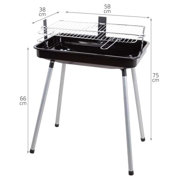 Color Baby Aktive-Barbacoa Grill 58X38X75Cm