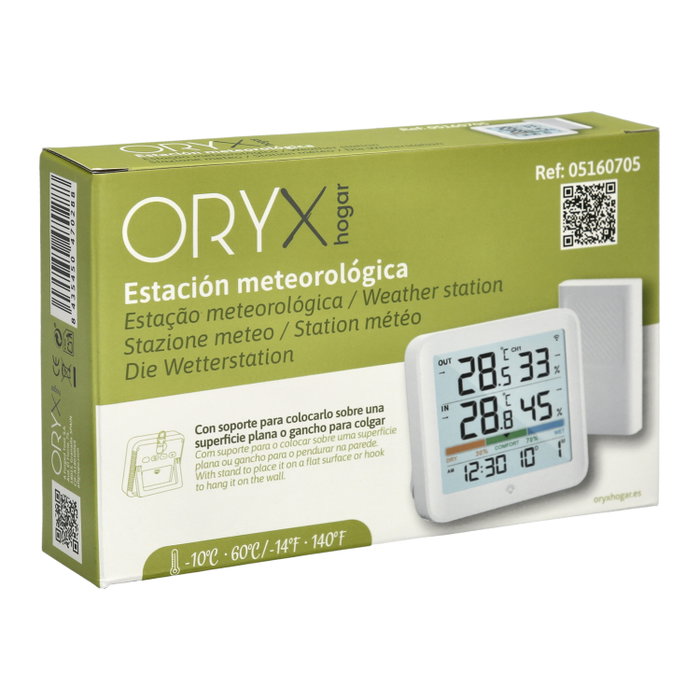 ORYX Station Météo Intérieur/Extérieur avec Humidité