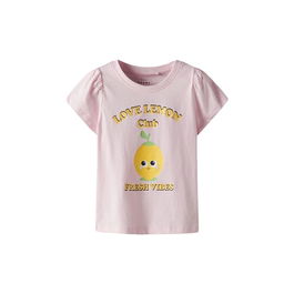 T shirt à manches courtes Enfant Name It Nmfvibeke Capsl Ballerina Rose