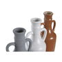 Vase DKD Home Decor Blanc Gris Terre cuite Porcelaine 9,6 x 9 x 28,6 cm 9,6 x 9 x 29 cm (3 Unités)