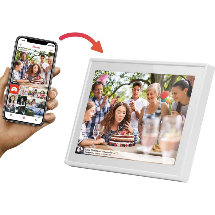 Braun DigiFrame 1019 WiFi - Cadre photo numérique tactile 25,7 cm - Blanc