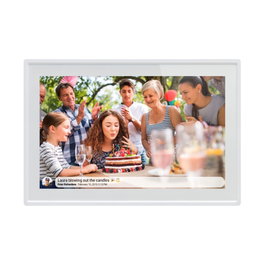 Braun DigiFrame 1019 WiFi - Cadre photo numérique tactile 25,7 cm - Blanc