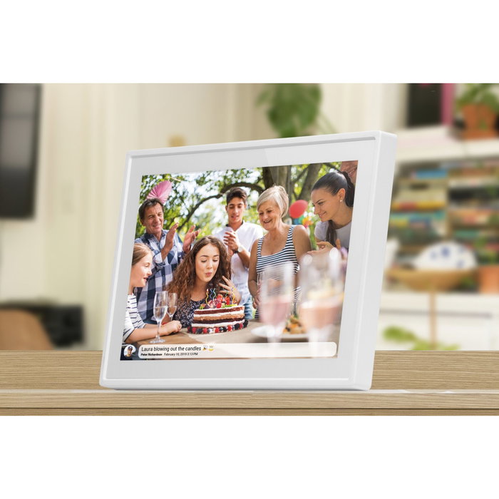 Braun DigiFrame 1019 WiFi - Cadre photo numérique tactile 25,7 cm - Blanc