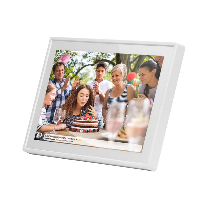 Braun DigiFrame 1019 WiFi - Cadre photo numérique tactile 25,7 cm - Blanc