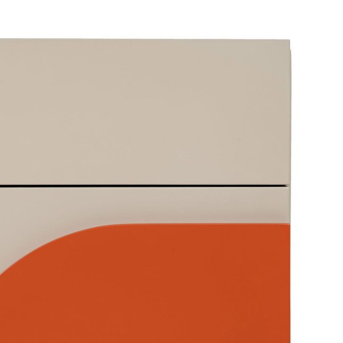 BigBuy Home Table de Nuit NECTO Orange Taupe BigBuy Home Table de Nuit NECTO Orange Taupe
