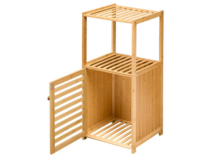 Berilo Mueble avec Porte et 2 étagères en Bambou 34x80x33 cm