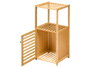 Berilo Mueble avec Porte et 2 étagères en Bambou 34x80x33 cm