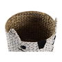 Panier DKD Home Decor Blanc Noir Fibre naturelle 37 x 37 x 40 cm 4 Kg