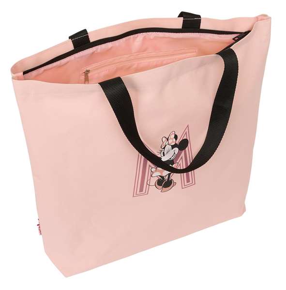 Safta Sac shopping pliable Minnie Blush 50 x 45 x 10 cm pour fille à partir de 3 ans