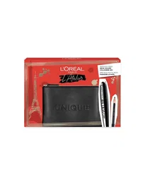 L'Oreal Paris Set de maquillage avec Crayon Kajal, Mascara Mega Volume et Trousse textile