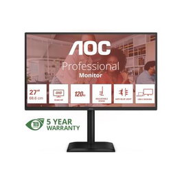 AOC Moniteur Essential Q27E4CV, 27 pouces, QHD, USB-C, IPS, 75 Hz
