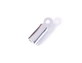 Innspiro Terminal métallique semi-tube avec anneau argenté 5,5x11,0x4,8mm