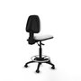 PIQUERAS Y CRESPO Tabouret Isso Asynchrone Tissu Blanc Structure Polyamide Noire