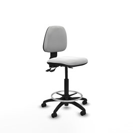 PIQUERAS Y CRESPO Tabouret Isso Asynchrone Tissu Blanc Structure Polyamide Noire
