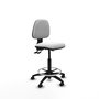 PIQUERAS Y CRESPO Tabouret Isso Asynchrone Tissu Blanc Structure Polyamide Noire