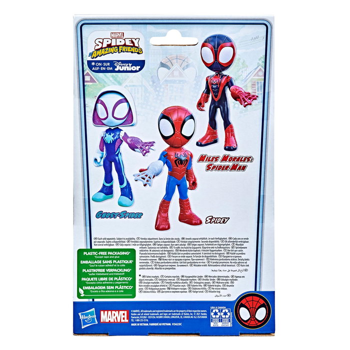 Hasbro Marvel Ghost-Spider (Spidey) Figurine Géante Super-héros de 22.5 cm avec Accessoire Arachnéen - F3987, Version Multilingue, 4 ans et plus
