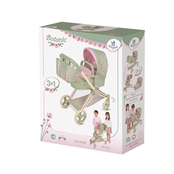 Decuevas Coche De Muñeca 3X1 Plegable Botanic