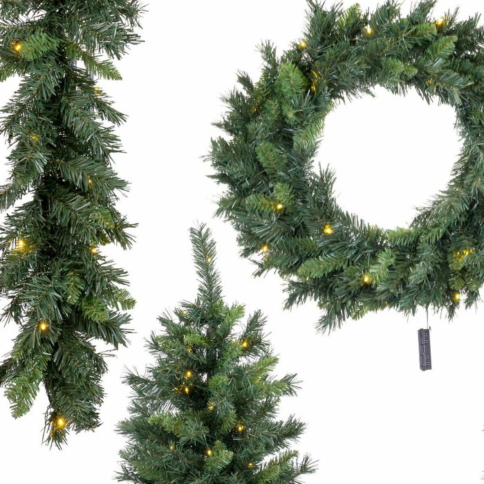 BigBuy Home Sapin de Noël Vert PVC 80 x 50 x 18 cm (Lot de 4) BigBuy Home Sapin de Noël Vert PVC 80 x 50 x 18 cm (Lot de 4)