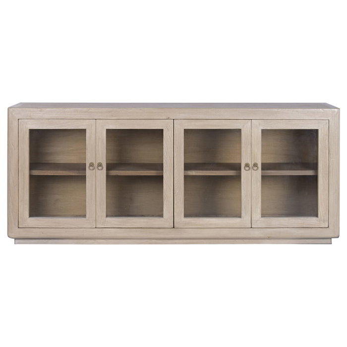 Home ESPRIT Buffet Naturel Verre et Bois