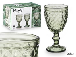 VIVALTO Verre Diamant Vert 260ML